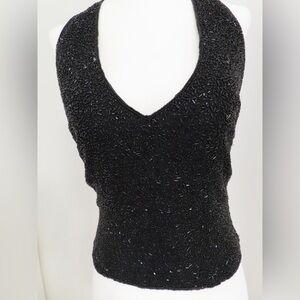 Vintage Beaded Halter Top